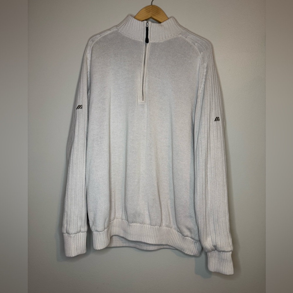 Mizuno Weatherproof Lined 1/4 Zip Pullover Jacket‎ White Size L